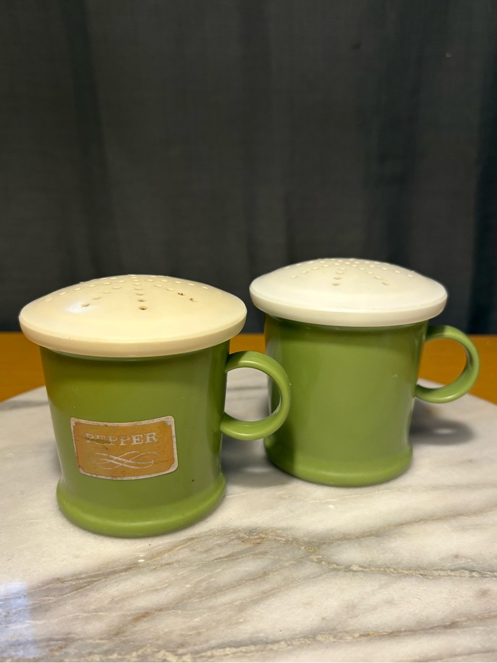 Mid Century Salt and Pepper Shakers Westland Plastic